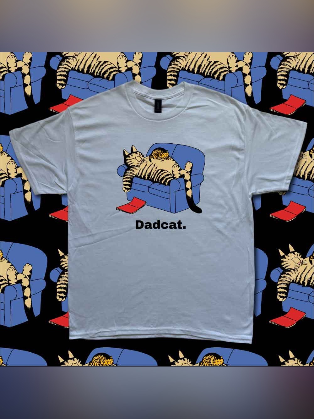 Vintage Dad cat tee gift of him pet feline kitty shirt 100% cotton t-shirt